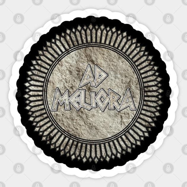 Ad Meliora (Toward Better Things) Sticker by MagicEyeOnly